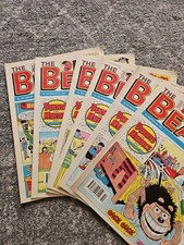 6 X Vintage BEANO comics. Sequential - No 2533-2538 - Feb To March 1991