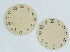 MDF Clock Face Craft Blank with Numbers cut out and center Hole Epoxy template
