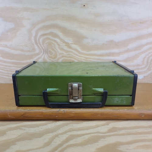 Green metal bernzomatic box - metal,
