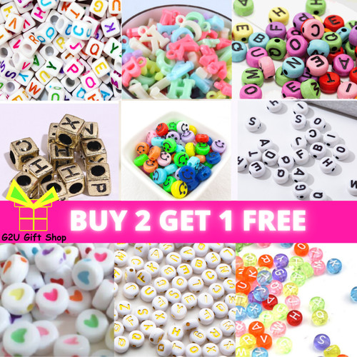 200 letter beads mixed - letter,