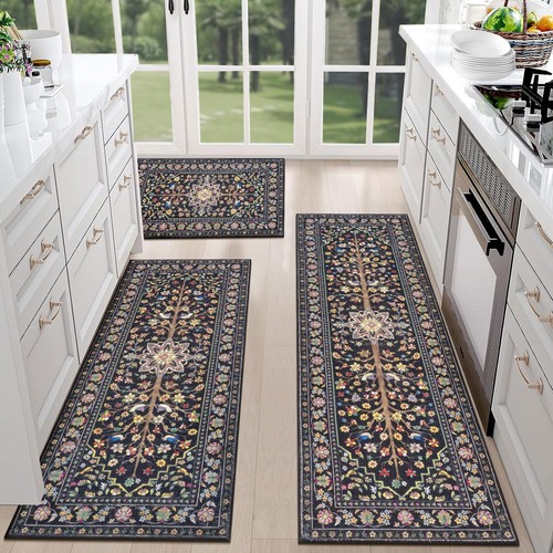 Hebe boho kitchen rugs set - rugs,