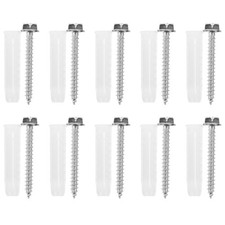  10 Sets Screws and Anchors Plasterboard Fixings Heavy Duty Mini Drywall