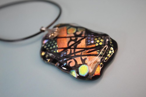 Dichroic glass pendant - dichroic,