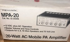 Realistic MPA-20 Cat # 32-2020B 20-Watt AC/Mobile PA Amplifier