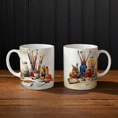 Artist paint brush mug 11oz - artist,