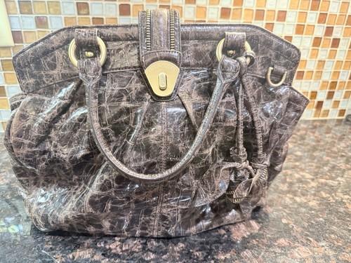 Brahmin brown satchel top - brahmin,