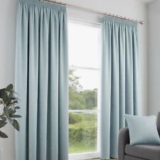 Galaxy Pencil Pleat Duck Egg Blue Curtains Fully Lined 100% Polyester