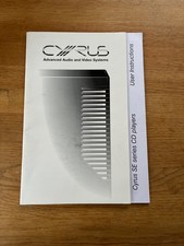 CYRUS SE SERIES CD PLAYER USER