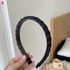 Fake Thick Plaited Chunky Braided Headband One Piece Women Wide Twist Hair Band