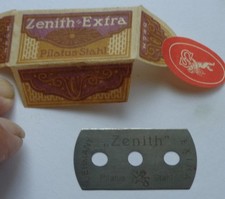 Vintage Razor Blade ZENITH EXTRA Old 3-Hole Style Red Seal - One Wrapped Blade