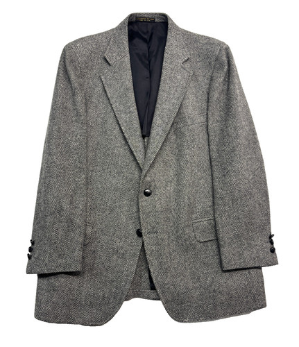 Vtg herringbone tweed 46r - tweed, slim