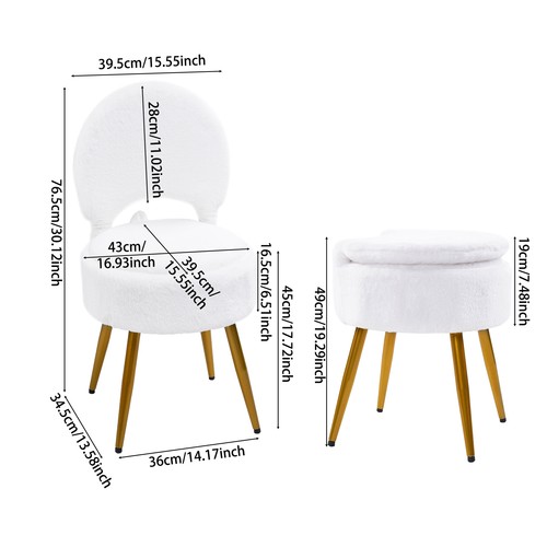 Faux rabbit fur vanity - rabbit,