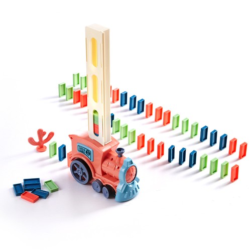 Electric domino train - domino, with