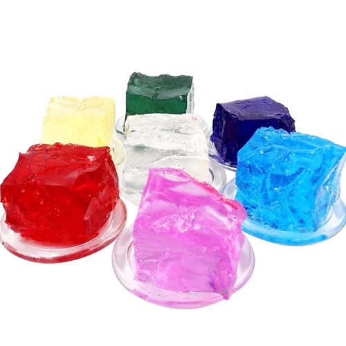 Coloured jelly candle wax - candle,