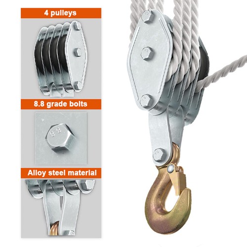 Pulley block tackle 15m - block, &