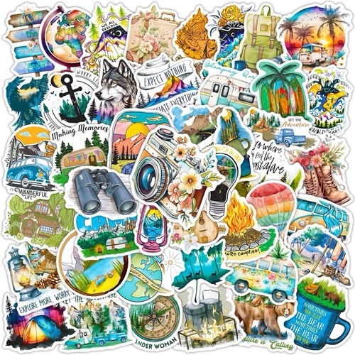 50pcs outdoor camping stickers - 50pcs,