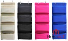 4 TIER OVER THE DOOR HANGING HOOKS ORGANISER STORAGE POCKETS WARDROBE UNIT SHOES