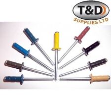 Coloured Pop Rivets - 4.8x15 Aluminium Steel Multigrip Rivets Mixed Colours Pack