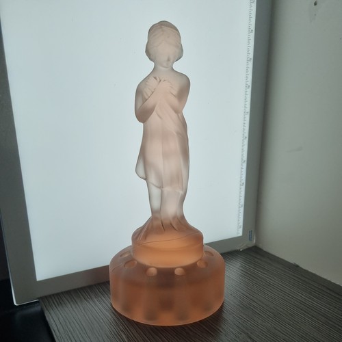 Art deco antique frosted pink - art,