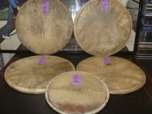 Vintage calfskin drum - 5, heads
