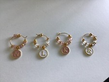 Enamel Letter Wine Glass Charms Table Decoration Favour Gift *Discount Available