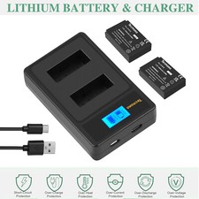 2X 1200mAh Charger For Canon LP-E12 Rebel SL1 EOS 100D M200 M50 M100 M10+Charger