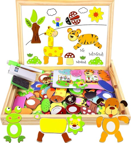 Wooden magnetic board puzzle - magnetic,