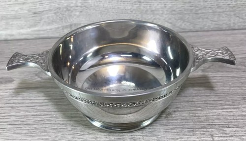 Scottish piper pewter - piper, quaich