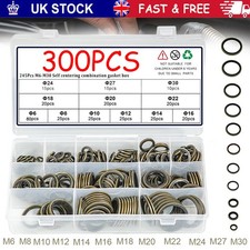 300Pcs Bonded Dowty Washers M6-M30 Kit Assorted Bonded Seals With Nitrile Rubber