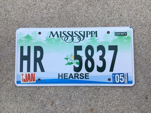 Mississippi hearse license - -,