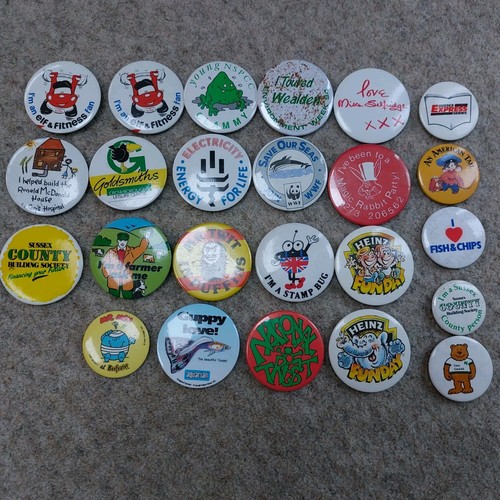 Vintage button pin - vintage, badges