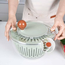 5L Large Salad Spinner Dryer Colander Vegetable Leaf Fruits Herbs Washer Bowl