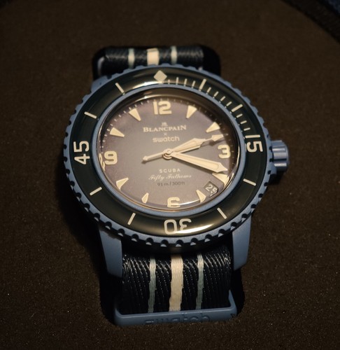 Blancpain swatch scuba blue - blancpain,