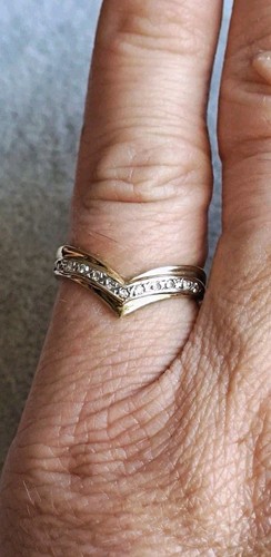 Vintage 375 9ct gold diamond - vintage,