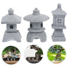  3 Pcs Garden Miniatures Zen Accessories Japanese Lanterns Outdoor