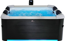 AQUALINE MSpa Oslo PLUS 4-6 Person Portable Hot Tub-13A Plug & Play, Carbon-Grey