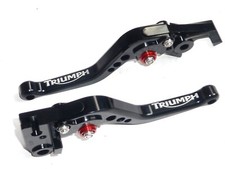 765 STREET TRIPLE R 2020-2025 SHORT BLACK BRAKE + CLUTCH LEVER Laser engraved