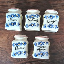 5 x Ceramic Spice Pots By Toni