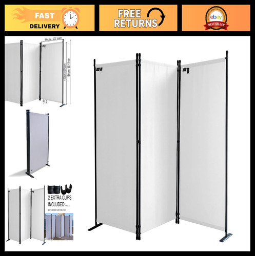 Foldable part room divider - 3-part,