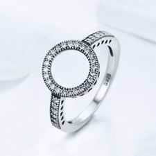 Halo Ring Genuine 925 Sterling