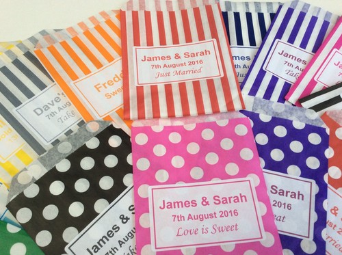 Personalised sweet bags - personalised,