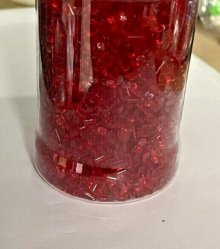 Plastic chips red - red, 50g