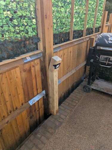 Wooden lamp post metre tall - post.,