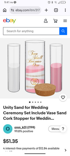 Irenare unity sand for wedding - irenare,