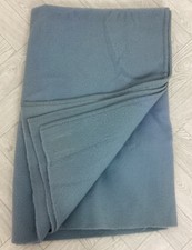 Vintage Retro All Wool Single Witney Blanket Rug Throw Blue Some Fading #VE*Tot