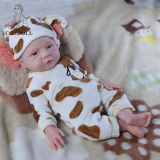 COSDOLL 18.5"Newborn Boy 3KG Full Silicone Reborn Baby Dolls Can Drink Water&Pee