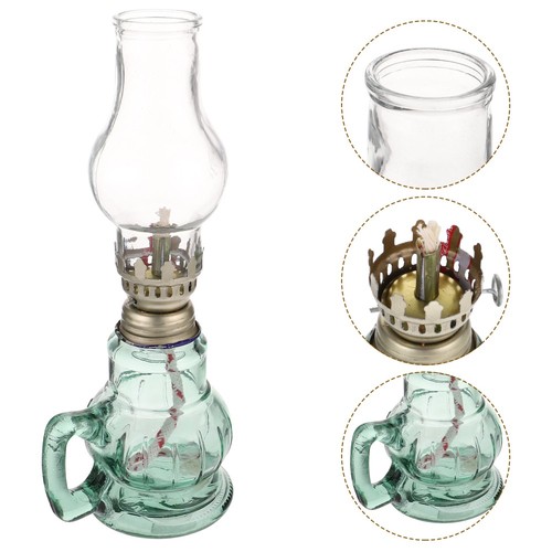 Vintage oil lamp - vintage, clear