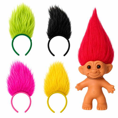Troll doll headband with - troll, hair