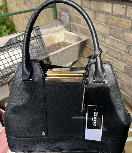 Black spacious dune bag - black,