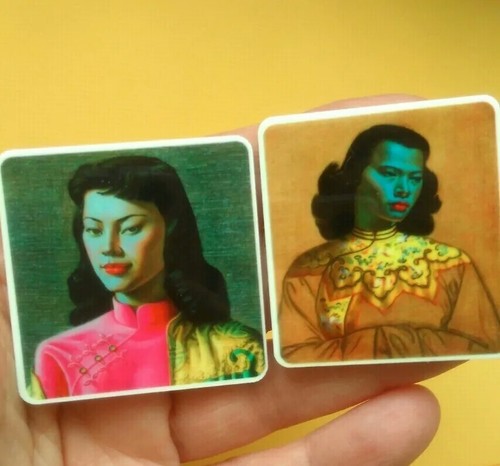 Retro badge set tretchikoff - retro,